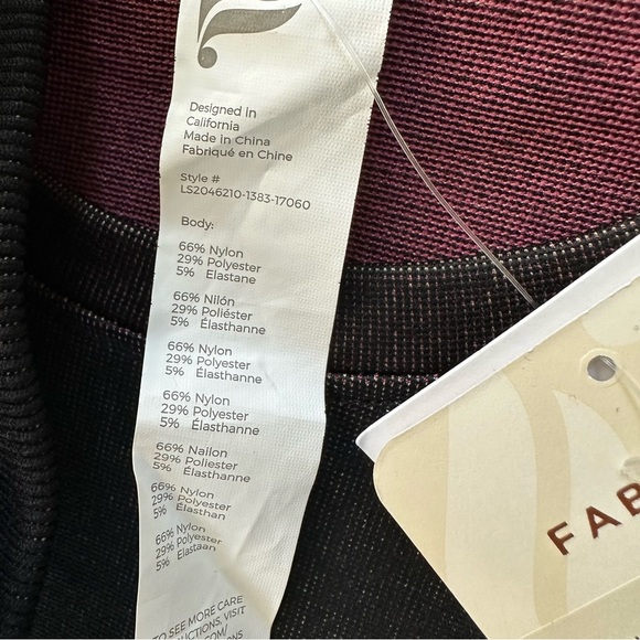 FABLETICS Aisley High-Waisted Seamless Pink Stripe Multi Leggings & Long Sleeve - Picture 8 of 16